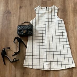 ASOS Scuba Shift Dress in Check Print